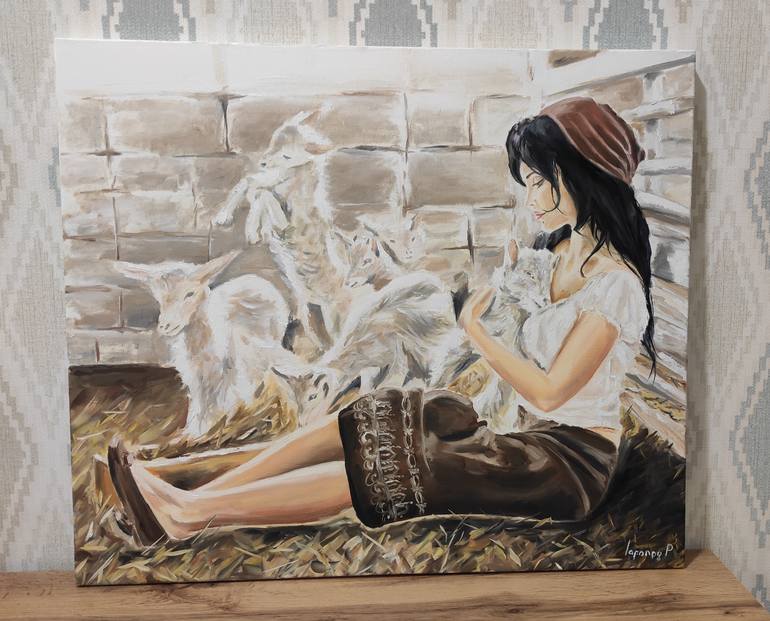 Original Impressionism Women Painting by Pavel Laponog