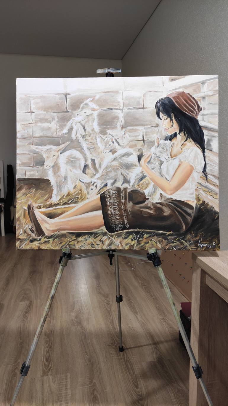 Original Impressionism Women Painting by Pavel Laponog