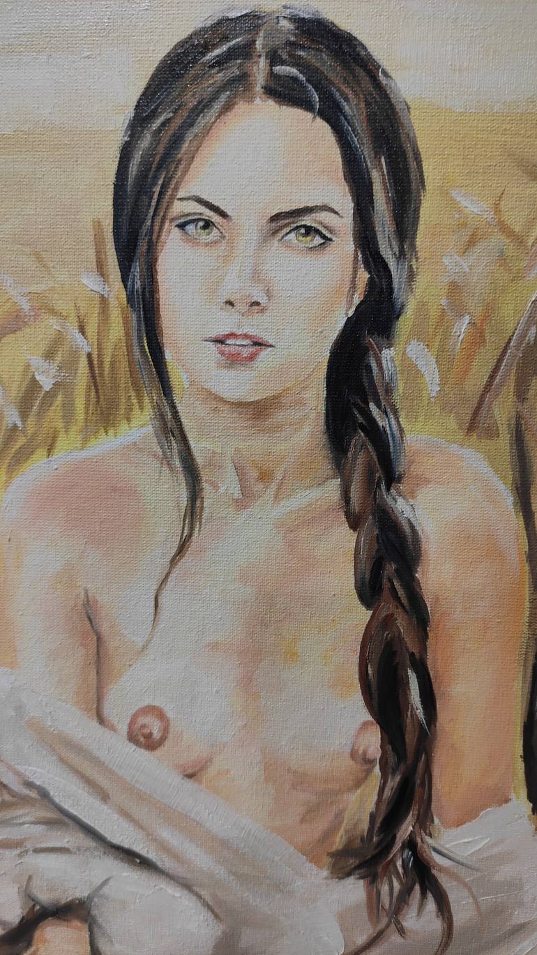 Original Impressionism Nude Painting by Pavel Laponog