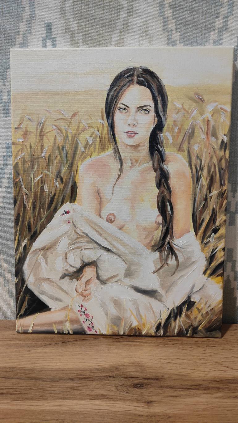 Original Impressionism Nude Painting by Pavel Laponog