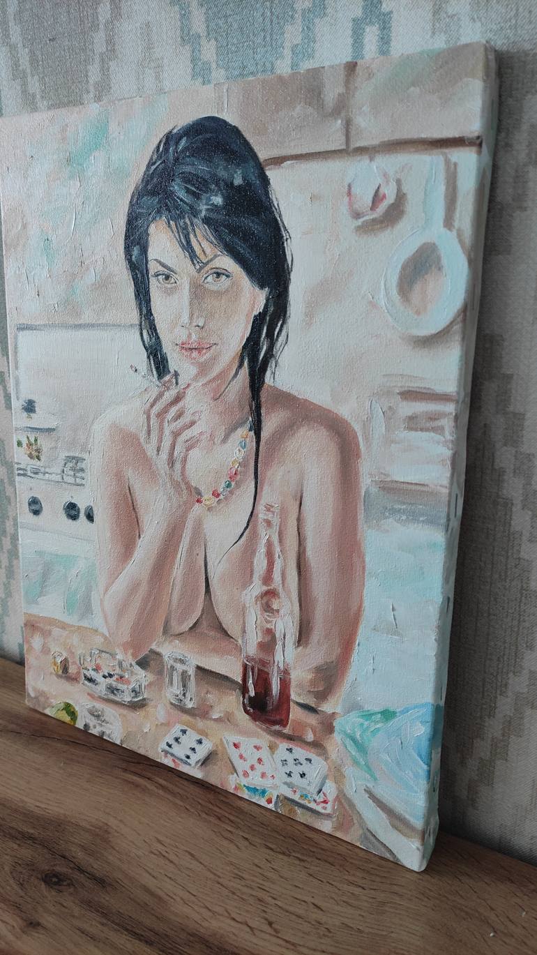 Original Impressionism Erotic Painting by Pavel Laponog