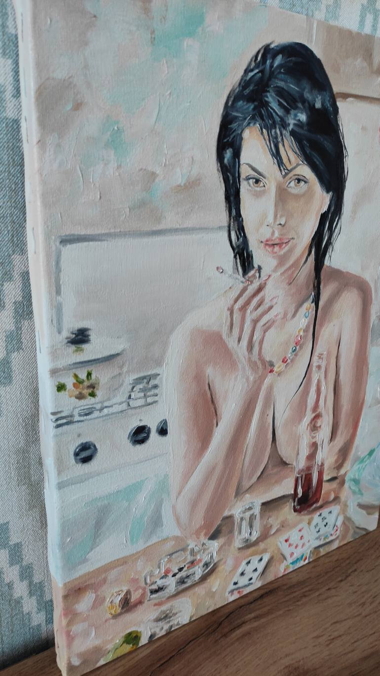 Original Impressionism Erotic Painting by Pavel Laponog