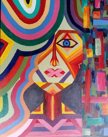 Original Abstract Expressionism Abstract Painting by Riin Riya