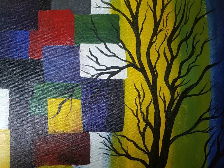 Original Abstract Patterns Painting by Riin Riya
