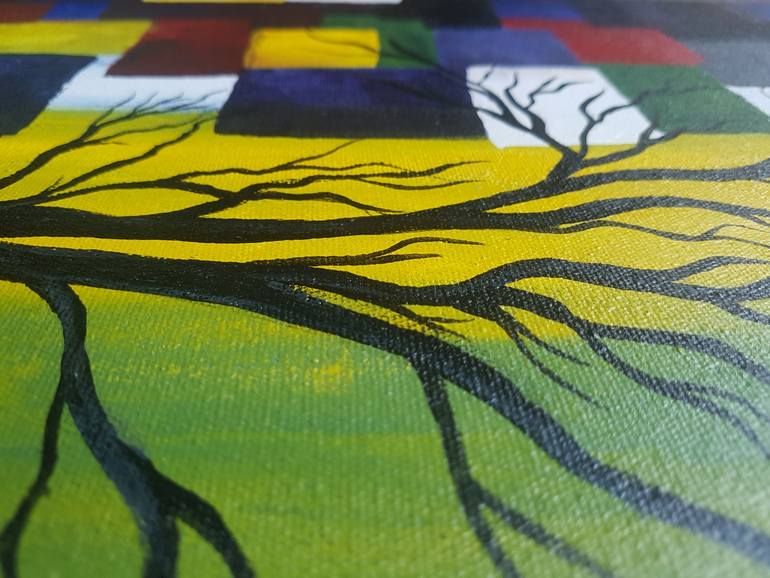 Original Abstract Patterns Painting by Riin Riya