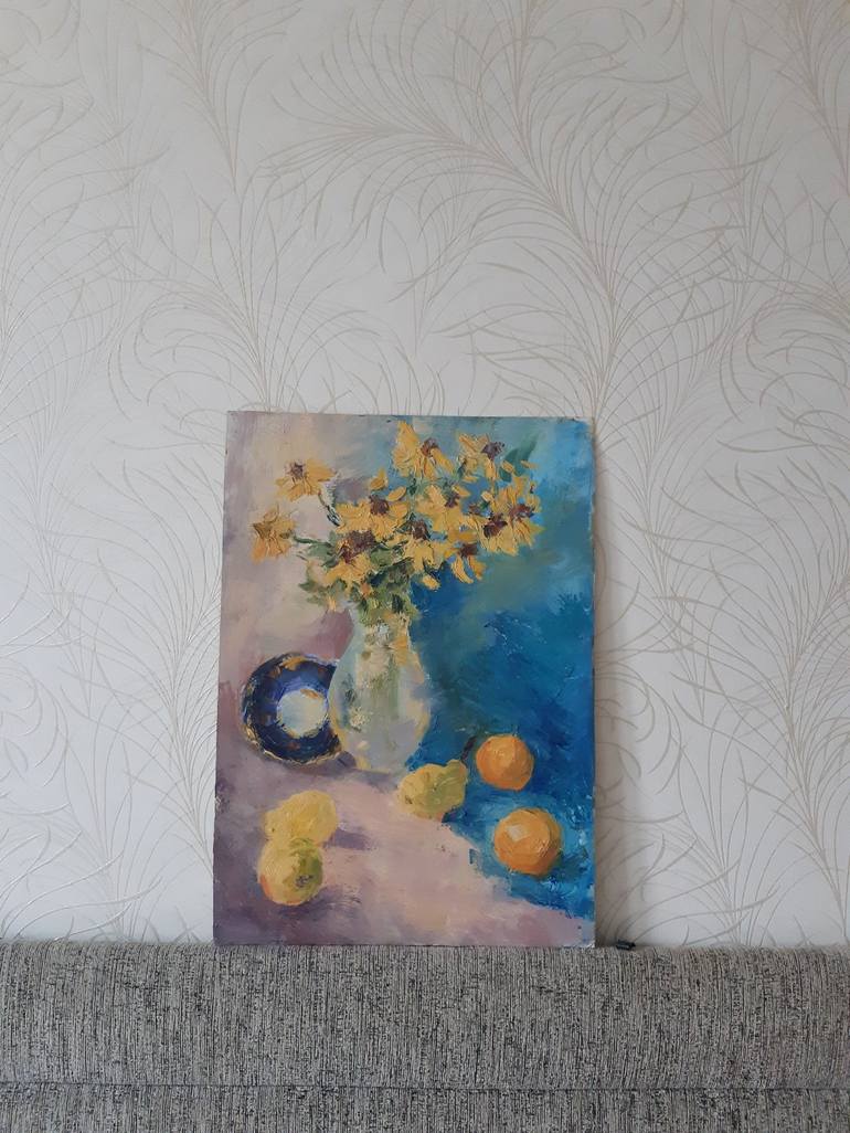 Original Abstract Still Life Painting by Myroslava Kuchura