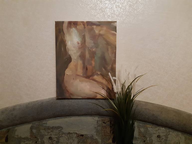 Original Realism Nude Painting by Myroslava Kuchura