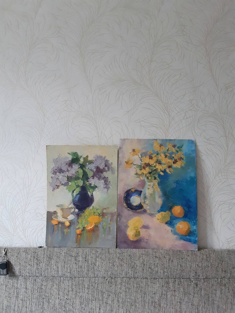 Original Abstract Still Life Painting by Miroslava Kuchura