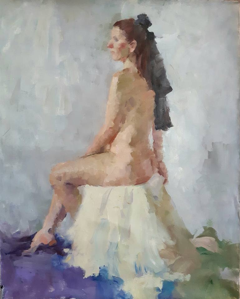 Print of Realism Nude Paintings by Miroslava Kuchura
