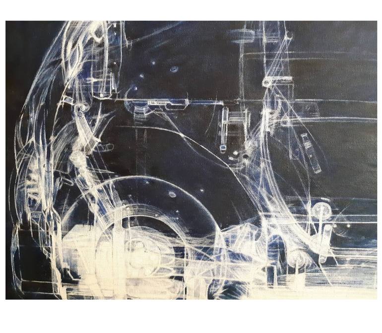 Original Abstract Car Painting by Miroslava Kuchura