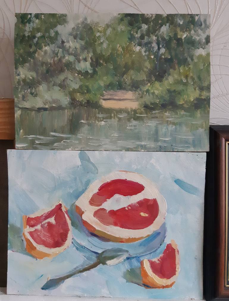 Original Abstract Still Life Painting by Miroslava Kuchura