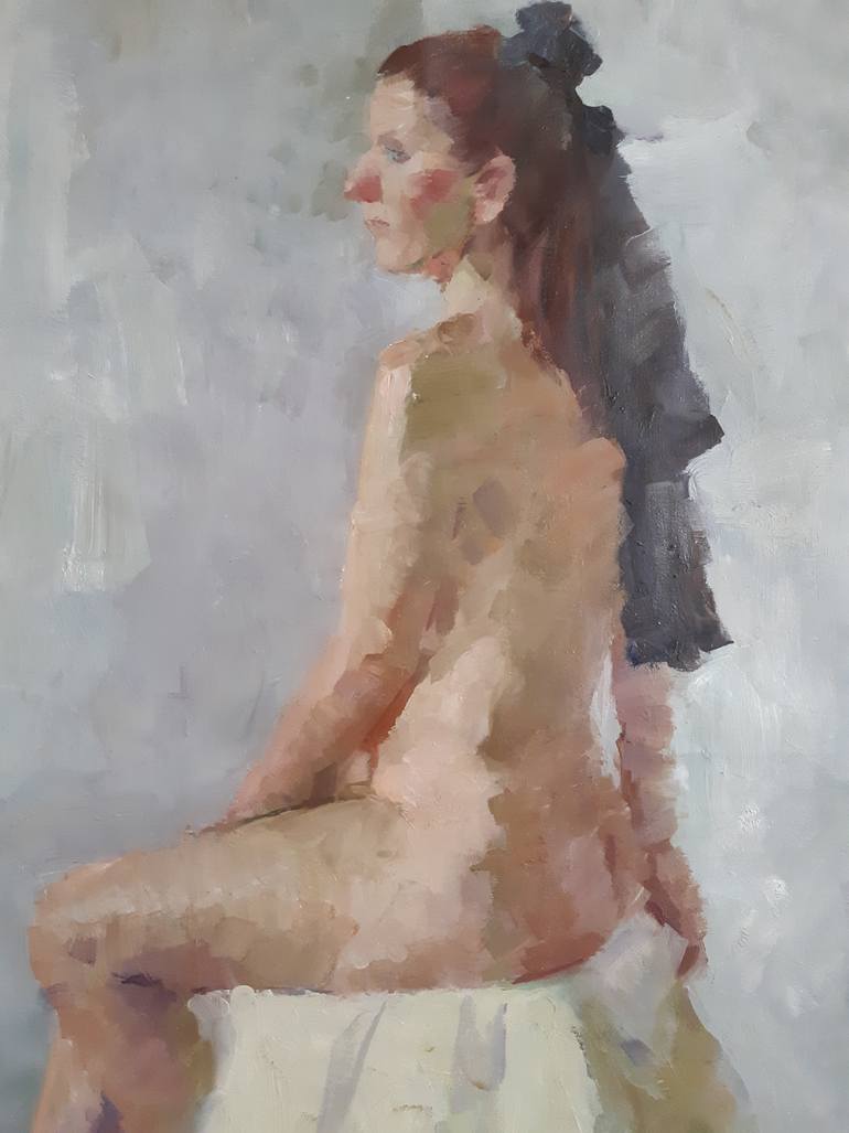 Original Realism Nude Painting by Miroslava Kuchura
