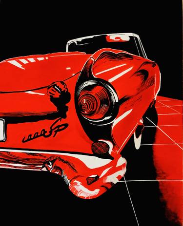 Print of Car Drawings by Tracy Love