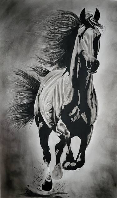 Original Abstract Horse Paintings by Bojovan Cristina