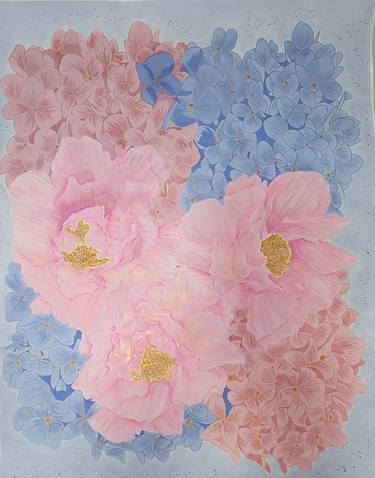 Original Abstract Floral Paintings by Bojovan Cristina