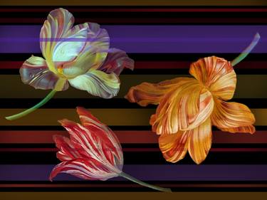 Print of Floral Mixed Media by Miguel Matos