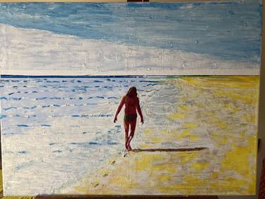 Print of Expressionism Beach Paintings by jose ramon campomanes Alvarez