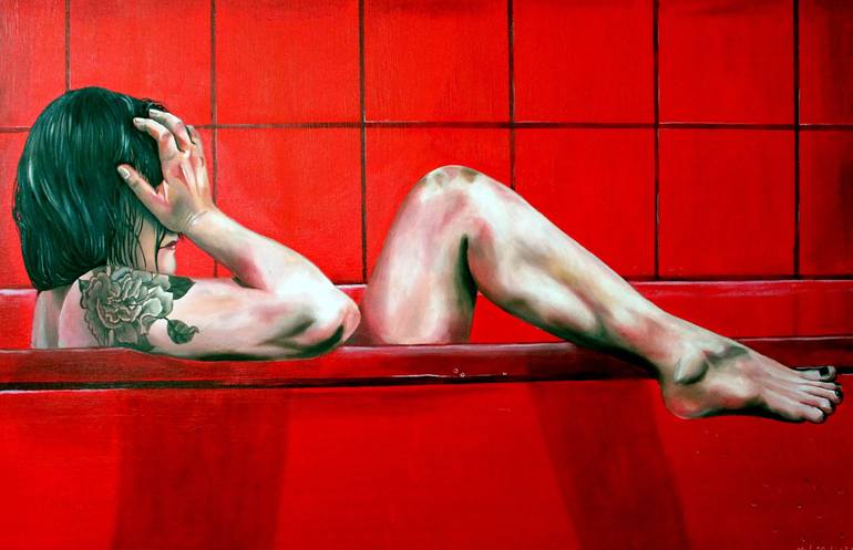Print of Figurative People Paintings by Melanie Georgiou