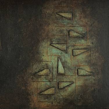 Original Abstract Expressionism Abstract Mixed Media by Ghortin Doru Coroiu
