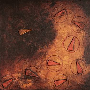 Original Abstract Expressionism Abstract Mixed Media by Ghortin Doru Coroiu