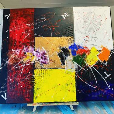 Original Abstract Painting by Charlie Steg