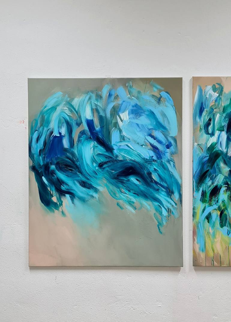 Original Abstract Expressionism Abstract Painting by Chris Kamprad