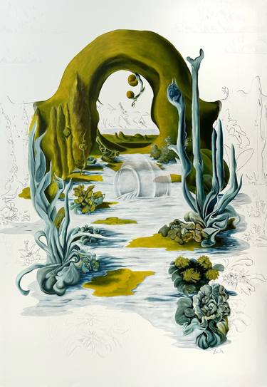 Original Abstract Botanic Paintings by Di Minaeva