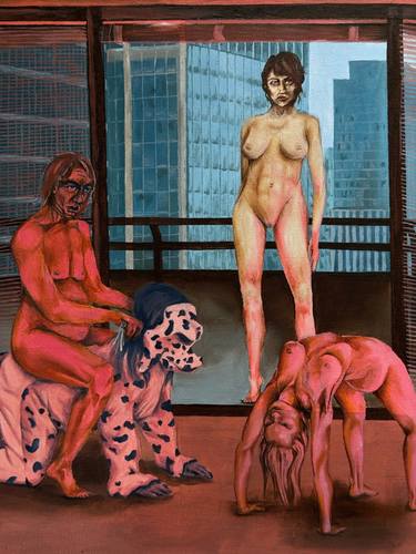 Original Surrealism Erotic Painting by Di Minaeva