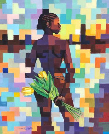 Original Contemporary Nude Paintings by Okunade Olamilekan
