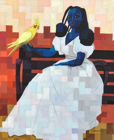 Original Cubism Women Paintings by Okunade Olamilekan