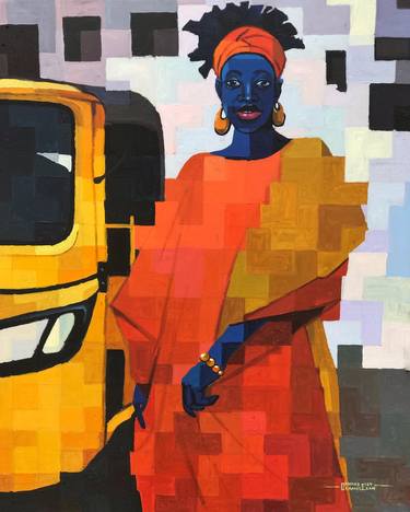 Print of Cubism Women Paintings by Okunade Olamilekan