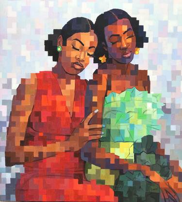 Print of Cubism Women Paintings by Okunade Olamilekan
