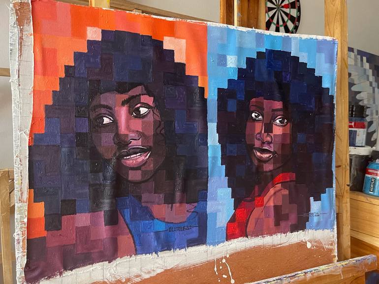 Original Contemporary Women Painting by Okunade Olamilekan