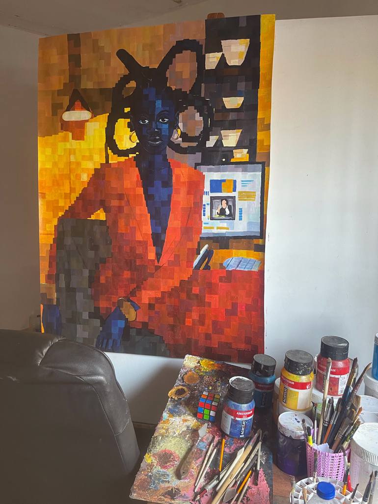 Original Contemporary Women Painting by Okunade Olamilekan
