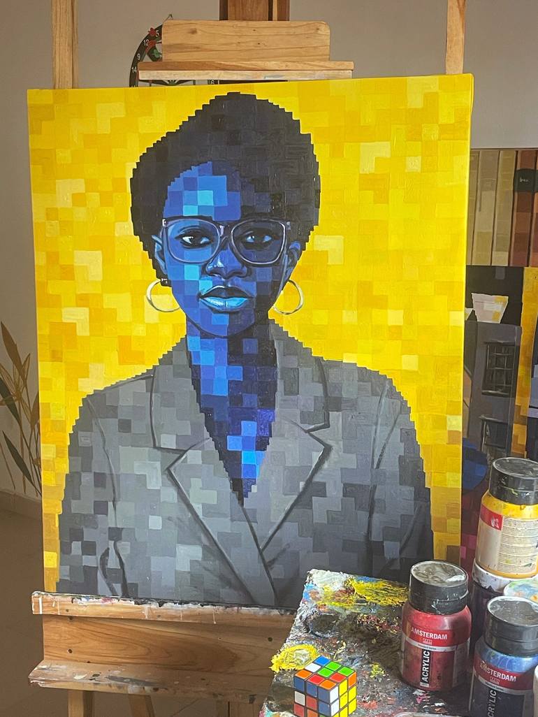 Original Contemporary Women Painting by Okunade Olamilekan