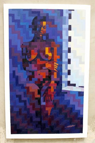 Print of Nude Paintings by Okunade Olamilekan