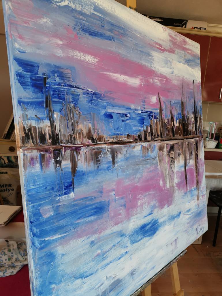 Original Abstract Landscape Painting by Valentina Can
