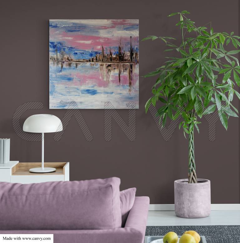 Original Abstract Landscape Painting by Valentina Can