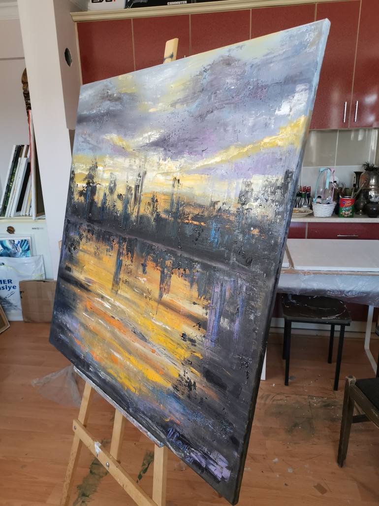 Original Abstract Landscape Painting by Valentina Can
