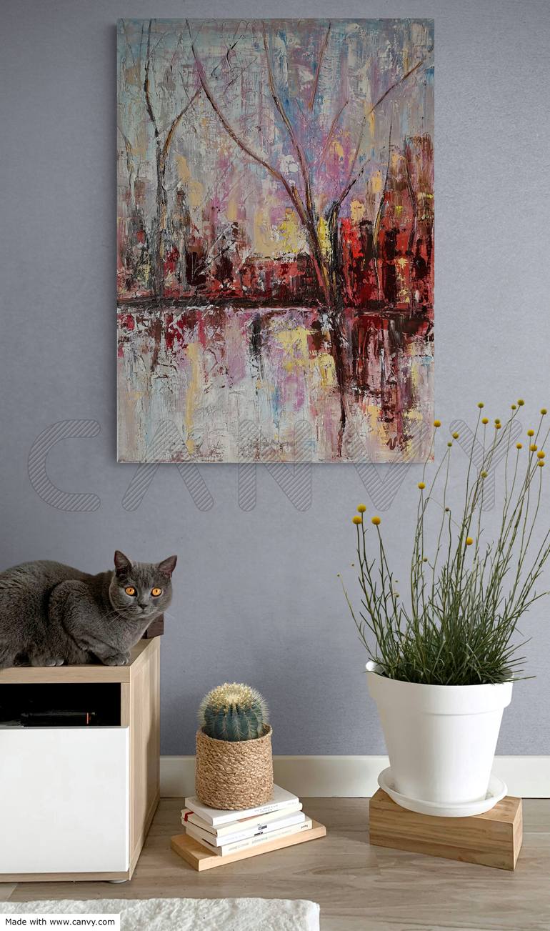 Original Abstract Landscape Painting by Valentina Can