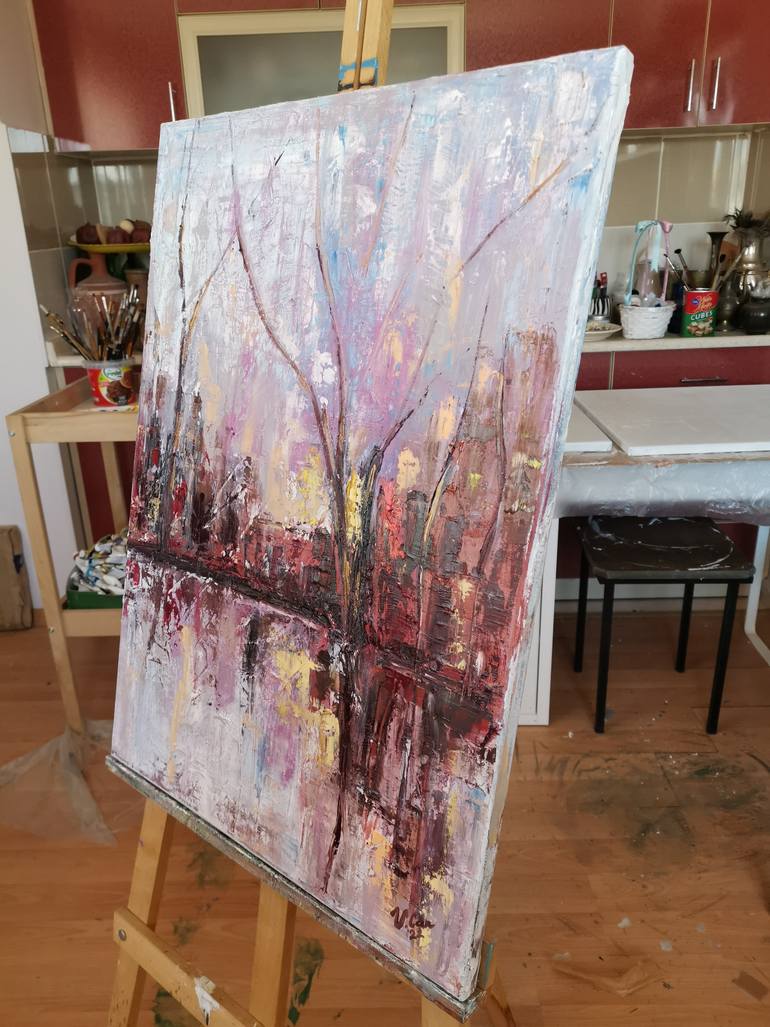 Original Abstract Landscape Painting by Valentina Can