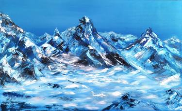 Snowy Mountains. Abstract, landscape, fine art thumb