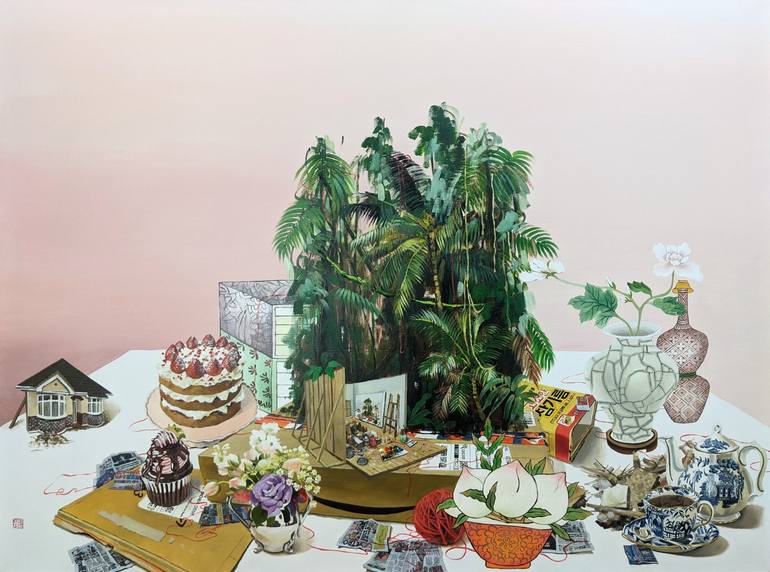 Original Surrealism Still Life Paintings by Insuk Kwon