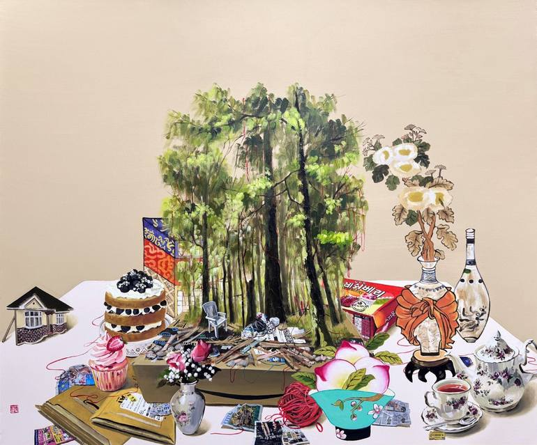 Original Surrealism Still Life Paintings by Insuk Kwon