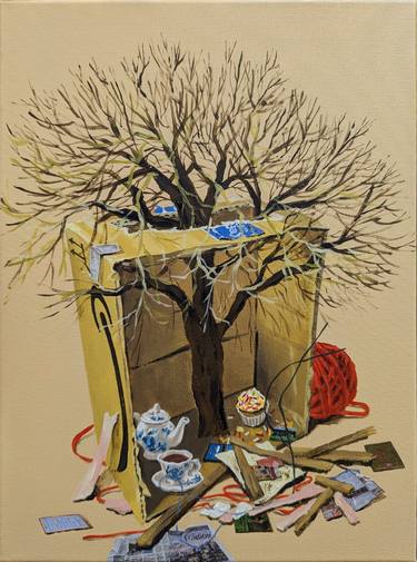 Original Surrealism Still Life Painting by Insuk Kwon