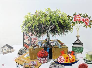 Original Still Life Paintings by Insuk Kwon