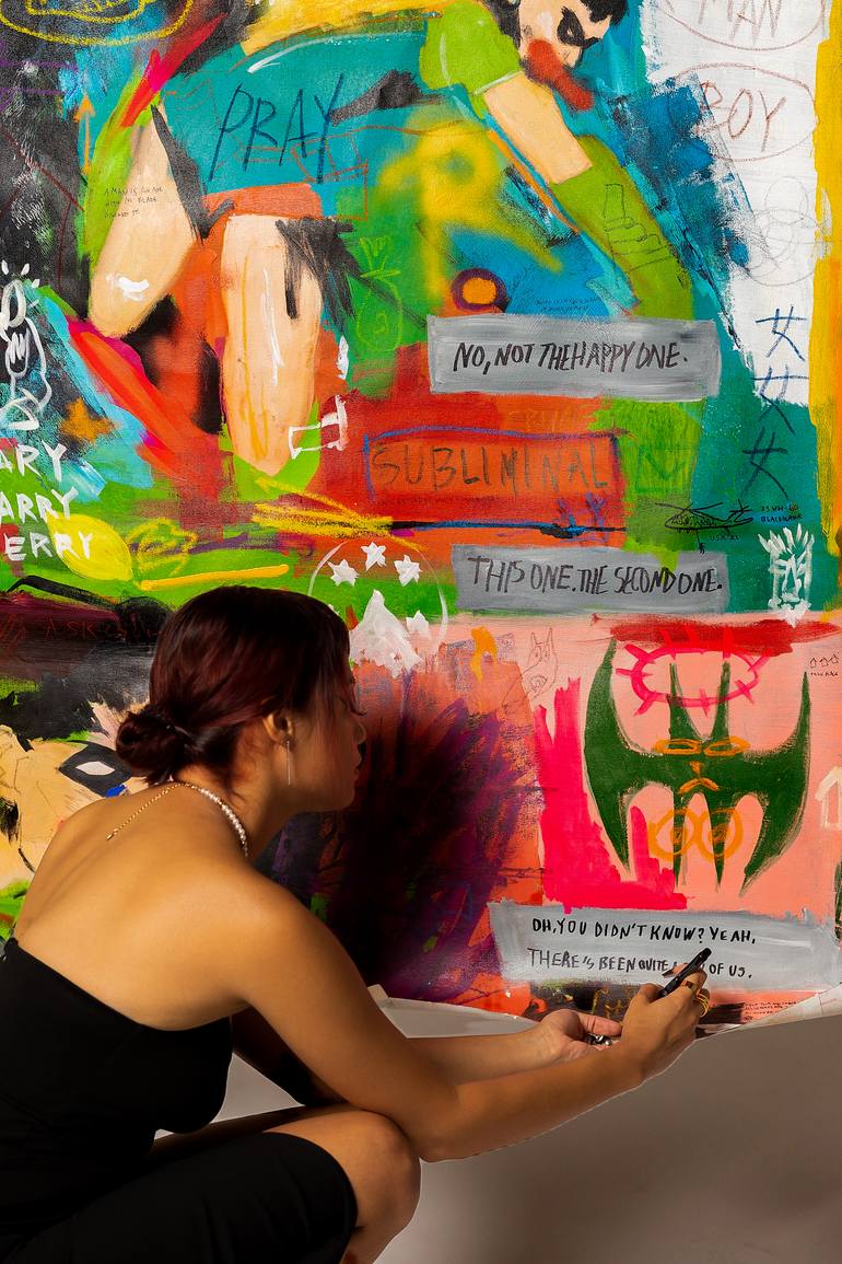 Original Abstract Graffiti Painting by Adriana Miranda