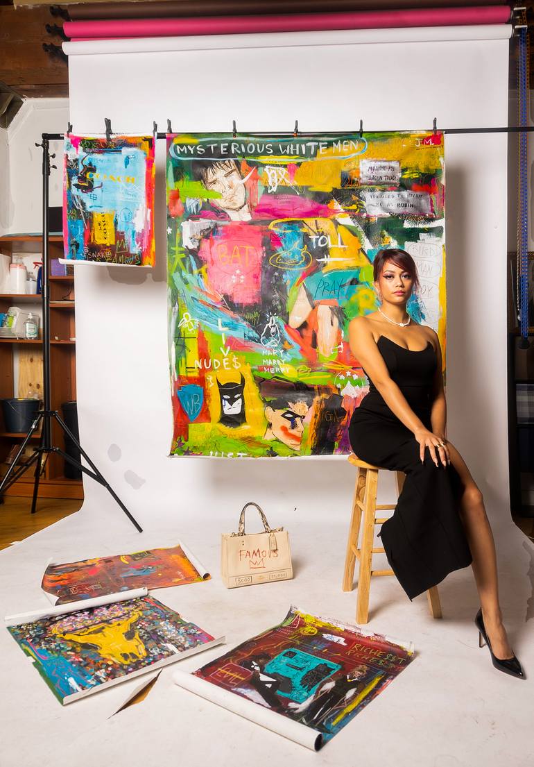 Original Abstract Graffiti Painting by Adriana Miranda