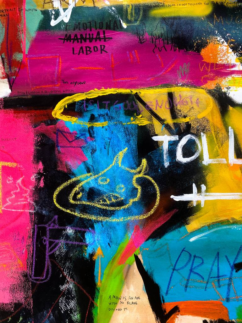 Original Abstract Graffiti Painting by Adriana Miranda