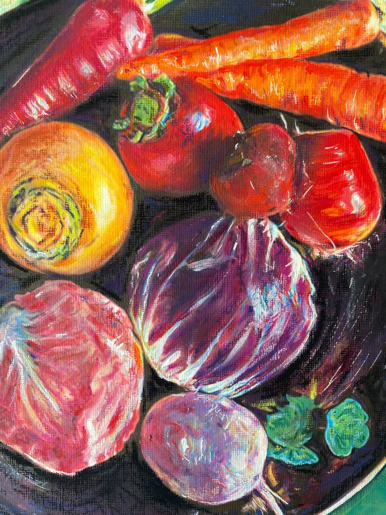Original Expressionism Still Life Painting by Maria Titan